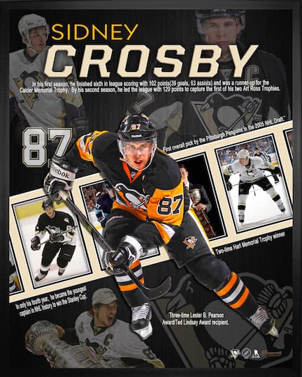 Sidney Crosby Pittsburgh Penguins Framed 16" x 20" Career Collage 18" x 22"